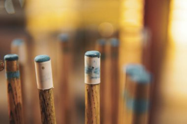 Yakın çekim bilardo sopası ıstakası