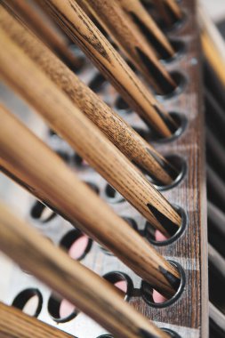 Yakın çekim bilardo sopası ıstakası