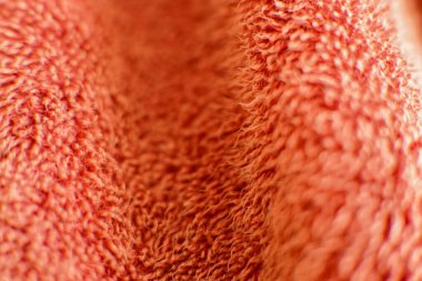 Kırmızı havlu dokusunun makro görüntüsü