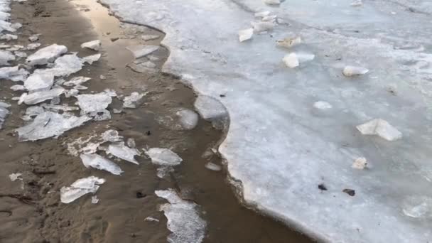 第聂伯河上的冰 — 图库视频影像