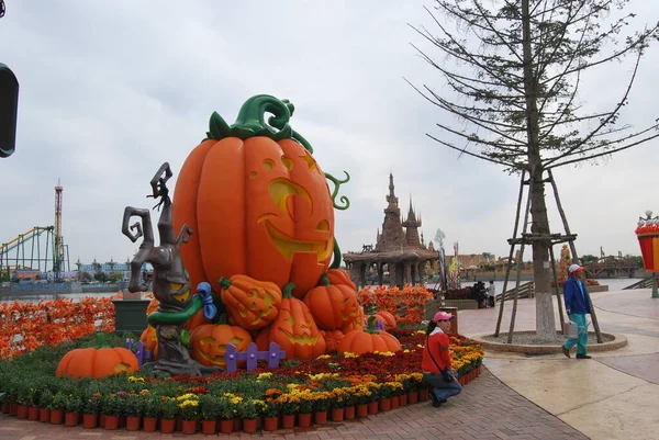 Decorațiuni Petrecere Halloween Pereții Castelului — Fotografie, imagine de stoc
