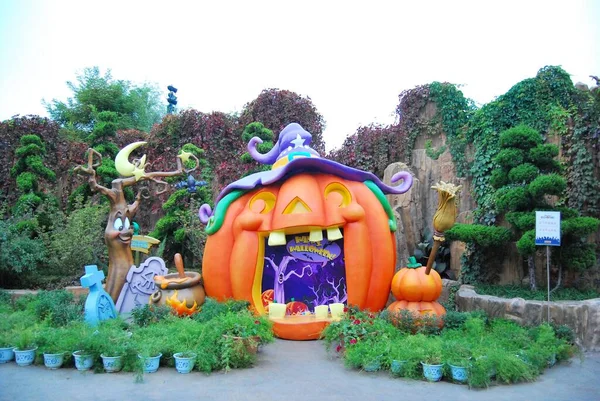 Decorațiuni Petrecere Halloween Pereții Castelului — Fotografie, imagine de stoc