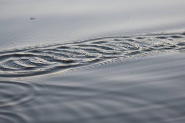 Kürek çektikten sonra su sıçrıyor