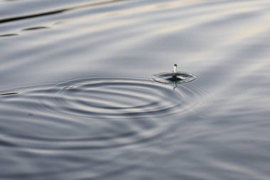 Kürek çektikten sonra su sıçrıyor