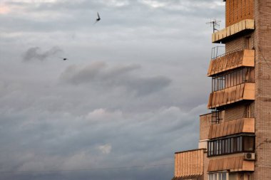 Bulutlar, Günbatımında Renkli Bulutlar Okyanus kenarında Kuşlarla