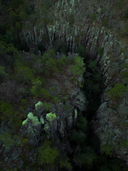 Prismes Basaltiques Huasca Ocampo Concept Écotourisme Formations Géologiques — Photo