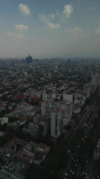 Függőleges Videó Felhőkarcolók Mexico City Légi Felvétel Felhőkarcolók Mexikó Chapultepec — Stock videók