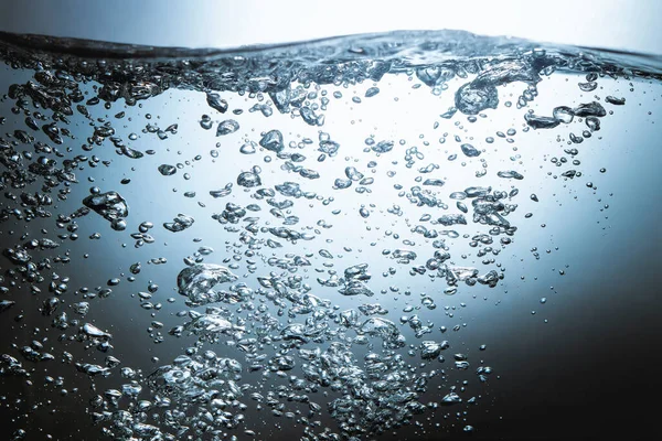 Bubblor Flyter Upp Vatten Sötma Rent Vatten Stänk — Stockfoto