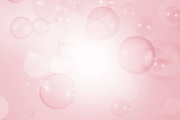 要旨美しい光沢のあるピンクの石鹸泡の背景 白の光に焦点を当てる さわやかな石鹸の砂の泡の水 お祝いピンクの背景 — ストック写真