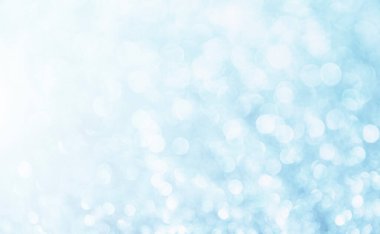 Soyut Güzel Beyaz Bokeh Parıltısı Mavi Arkaplan. Odaklanmamış Efekt Duvar Kağıdı, Kutlama Noel Arkaplanı.