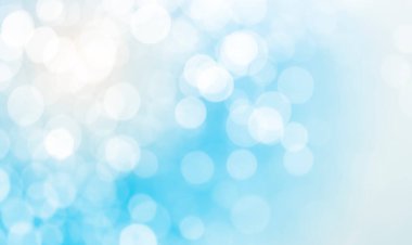 Güzel Parlak Beyaz Bokeh Işıkları Soyut Arka plan. Bokeh Sihirli Parıltı Işıkları Mavi Arkaplanda. Defocus, Bulanık Kutlama Kutlaması Kutlaması Kutlaması Arkaplanı.
