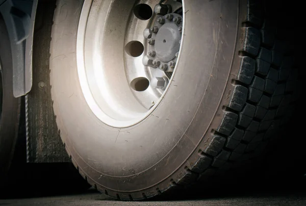 Big Semi Truck Wheels Tires. Rubber, Vechicle Tyres. Freight Trucks Transport.