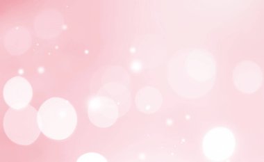 Güzel Beyaz Bokeh, Pembe Soyut Arkaplan 'a odaklanmayı kesti. Kutlama Şenliği, Romantik Aşk Sevgililer Günü Teması. Çemberler Bulanık Pembe Arkaplan.