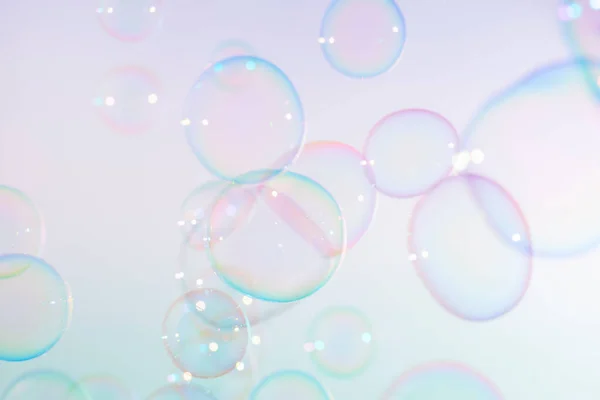 Hermosas Burbujas Jabón Colores Transparentes Resumen Antecedentes Jabón Sud Burbujas — Foto de Stock
