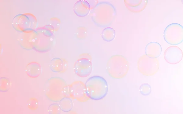 Hermoso Fondo Transparente Burbujas Jabón Rosa Jabón Sud Burbujas Agua — Foto de Stock