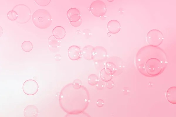 Mooi Transparant Een Roze Zeepbel Abstract Achtergrond Feestelijke Achtergrond Van — Stockfoto