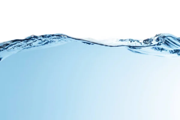 白色背景 纯净水 清洁饮用水中分离的水波 — 图库照片