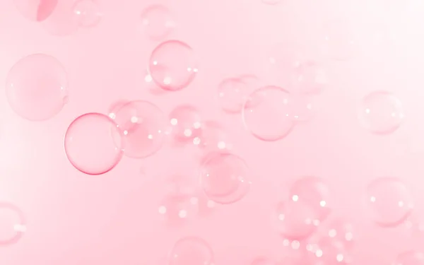 Prachtige Roze Zeepbellen Abstracte Achtergrond Defocus Wazig Feest Romantische Liefde — Stockfoto