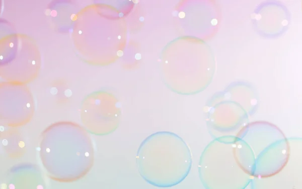 Beautiful Transparent Colorful Soap Bubbles Background Soap Sud Bubbles Water — Stock Photo, Image