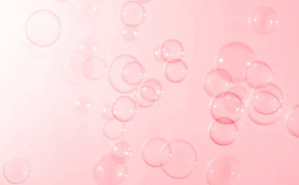 Αναζωογονητικό Σαπουνιού Ανθρακούχο Νερό Όμορφη Διαφανή Γυαλιστερή Ροζ Σαπουνόφουσκες Που — Φωτογραφία Αρχείου