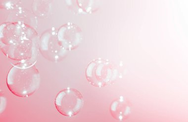 Güzel Pembe Sabun Köpükleri Soyut Arkaplan. Odaklanamayan Beyaz Alan. Bokeh Büyüsü. Kutlama Şenliği Arkaplanı. Tazelik sabunu köpüklü su.