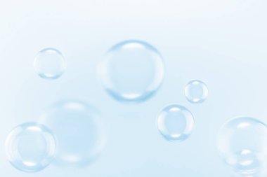 Siyah Arkaplanda yüzen güzel renkli sabun köpükleri. Kutlama Şenliği Arkaplanı. Tazelik sabunu köpüklü su. Soyut Renkli Bulanık Arkaplan.