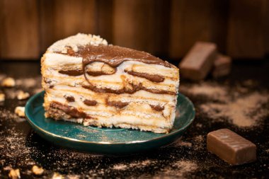 Yakından bakınca Nutella keki porsiyonu