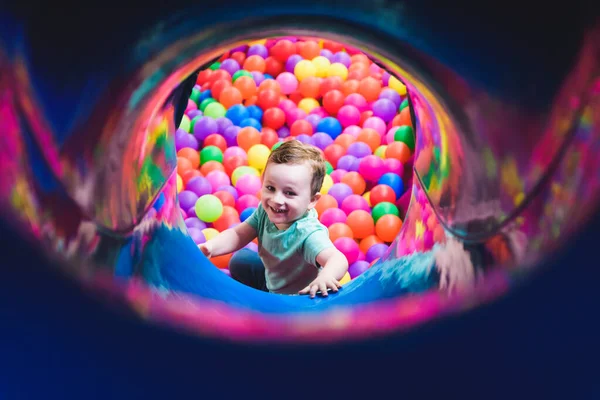 Child Playground Colored Plastic Balls — Stock Photo, Image