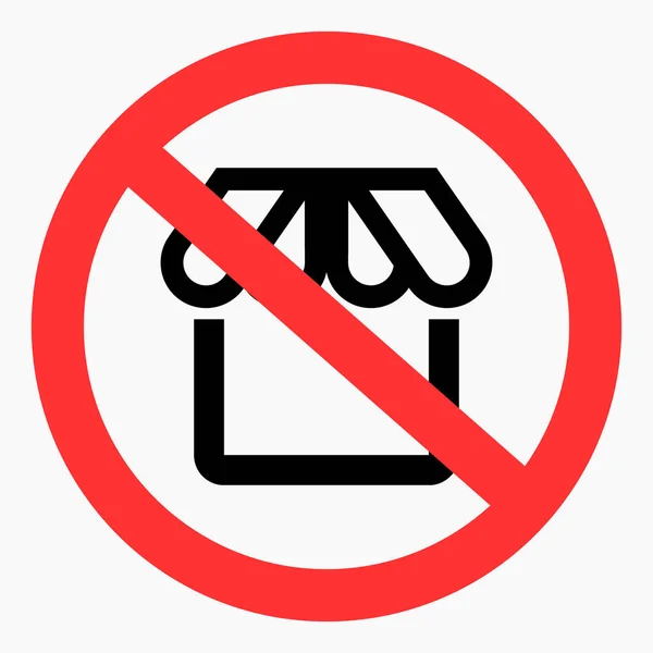 Hay Icono Comercio Prohibición Cabinas Comerciales Hay Equipo Comercial Prohibición — Archivo Imágenes Vectoriales