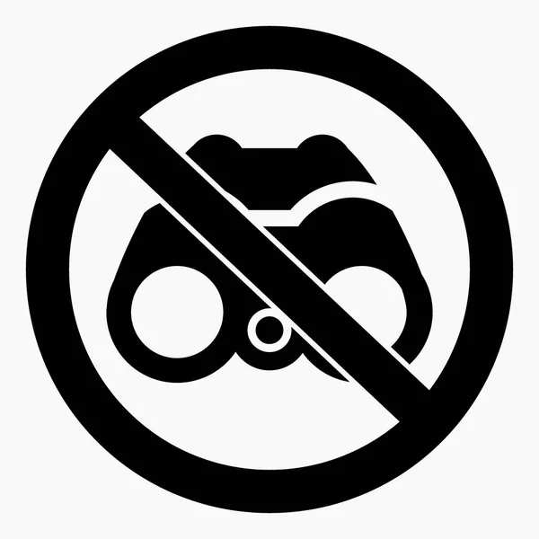 Search Icon Search Disabled Binoculars Binoculars Ban Vector Icon Search — Stock Vector