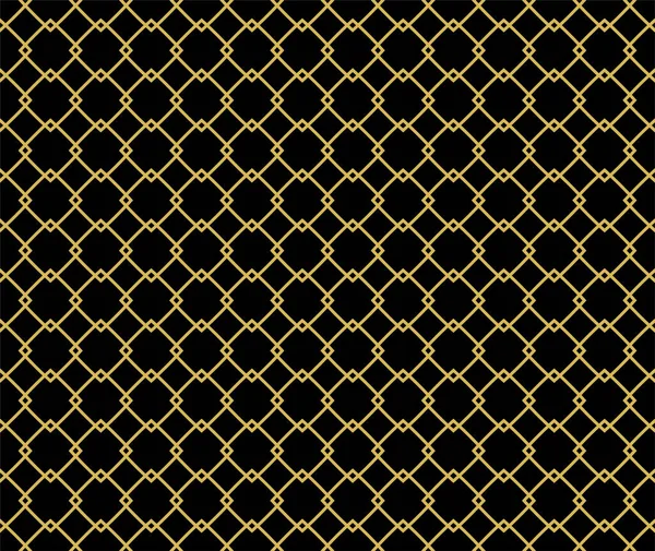 Abstract Sfondo Geometrico Senza Cuciture Modello Oro Nero Vettore — Vettoriale Stock