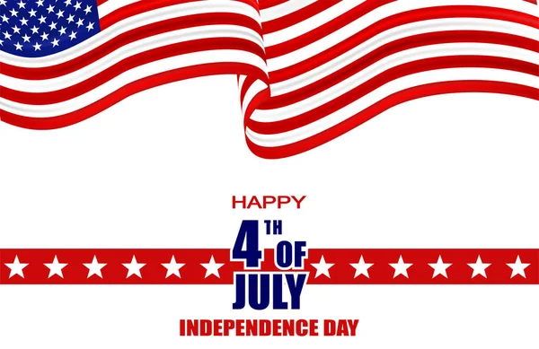 Glad Självständighetsdag Usa Design Med Färg Ton Amerikansk Flagga Vektor — Stock vektor