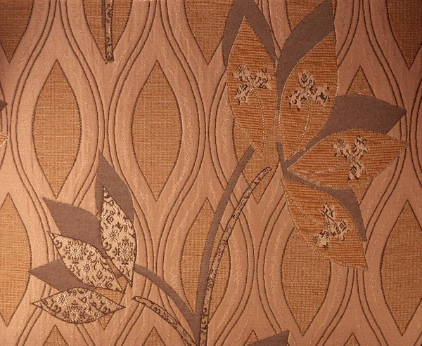 Текстура Ткани Цветочным Декором — стоковое фото