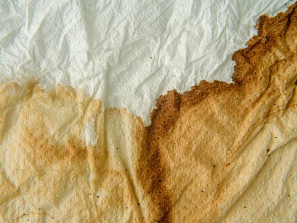 Textura Papírového Ručníku Kávovou Skvrnou — Stock fotografie