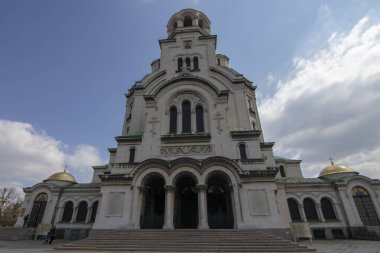 Sofya 'nın merkezinde yer alan Alexander Nevsky Katedrali. Bu bölge, Sofya 'nın en ünlü turistik beldesi ve seyahat için iyi bir yer.