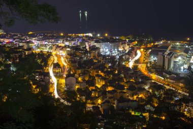 Trabzon, Türkiye - 6 Ağustos 2018: Trabzon Gece Görüşü, Karadeniz Bölgesi Türkiye.