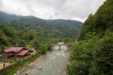 Türkiye 'nin Trabzon kenti yakınlarındaki dağlarda güzel doğa manzarası