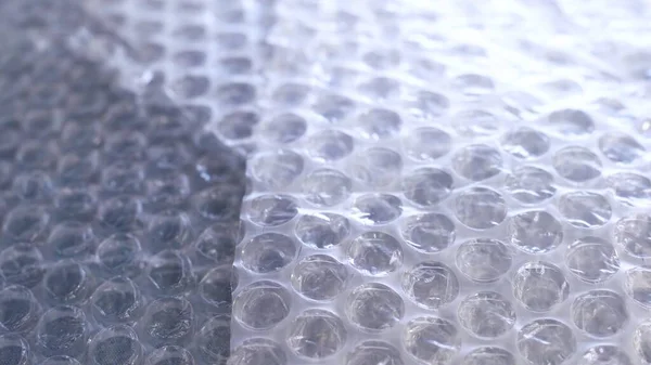 Soft focus bubble wrap. Wrapping film with bubbles. High quality photo