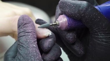 Tedavi donanım tırnak törpüsü. Matkap aparatı. Yüksek kalite 4k görüntü