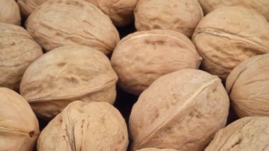 Çiğ ceviz dokusu yığını. Yüksek kalite 4k görüntü