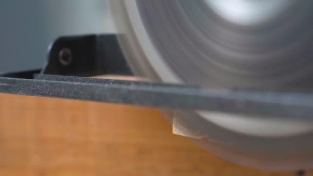 Circular Saw Blade Extremely Close High Quality Video — Stock Video