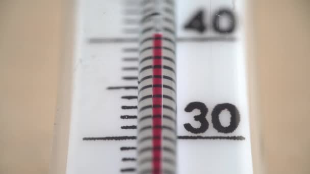 Thermomètre Verre Montre Une Température Corporelle Critique Vidéo Haute Qualité — Video