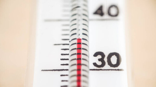 Good human body temperature is 36.6 on a thermometer. High quality photo