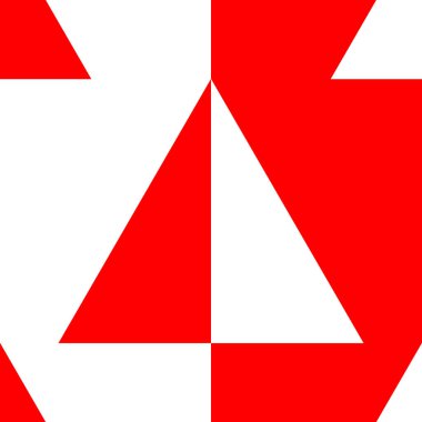 Desen ve arkaplan için güzel kırmızı ve beyaz üçgen, vektör illüstrasyonu.