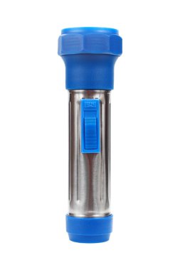 Bir el feneri beyazda izole edilmiş..