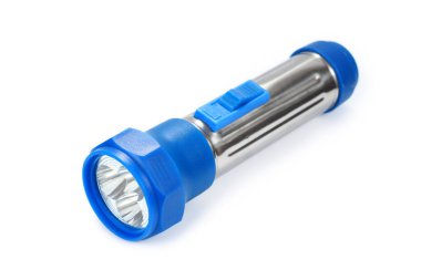 Bir el feneri beyazda izole edilmiş..