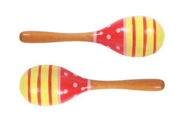 it is two maracas isolated on white.