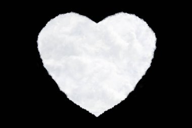 Bir kalp şeklinde kara bulutlar..