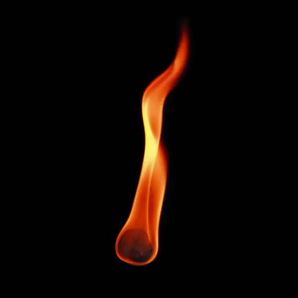 Siyah üzerine izole edilmiş bir ateş topu..