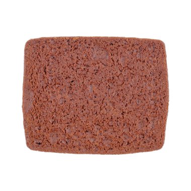 Beyaz üzerine izole edilmiş bir çikolatalı kurabiye..